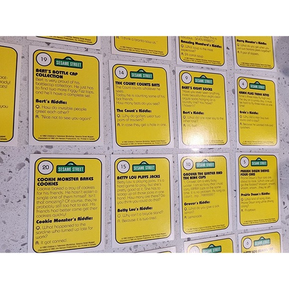 Sesame Street Vintage 1992 Trading Cards 1-21 The Count Counts Oscar Burt Ernie - Picture 11 of 11